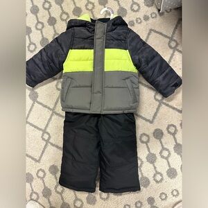 Carter's Black and Gray Jacket with Lime Detail